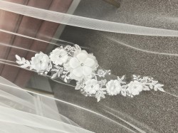 3D flower cathedral veil 