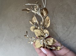 Bronze floral hair clip 